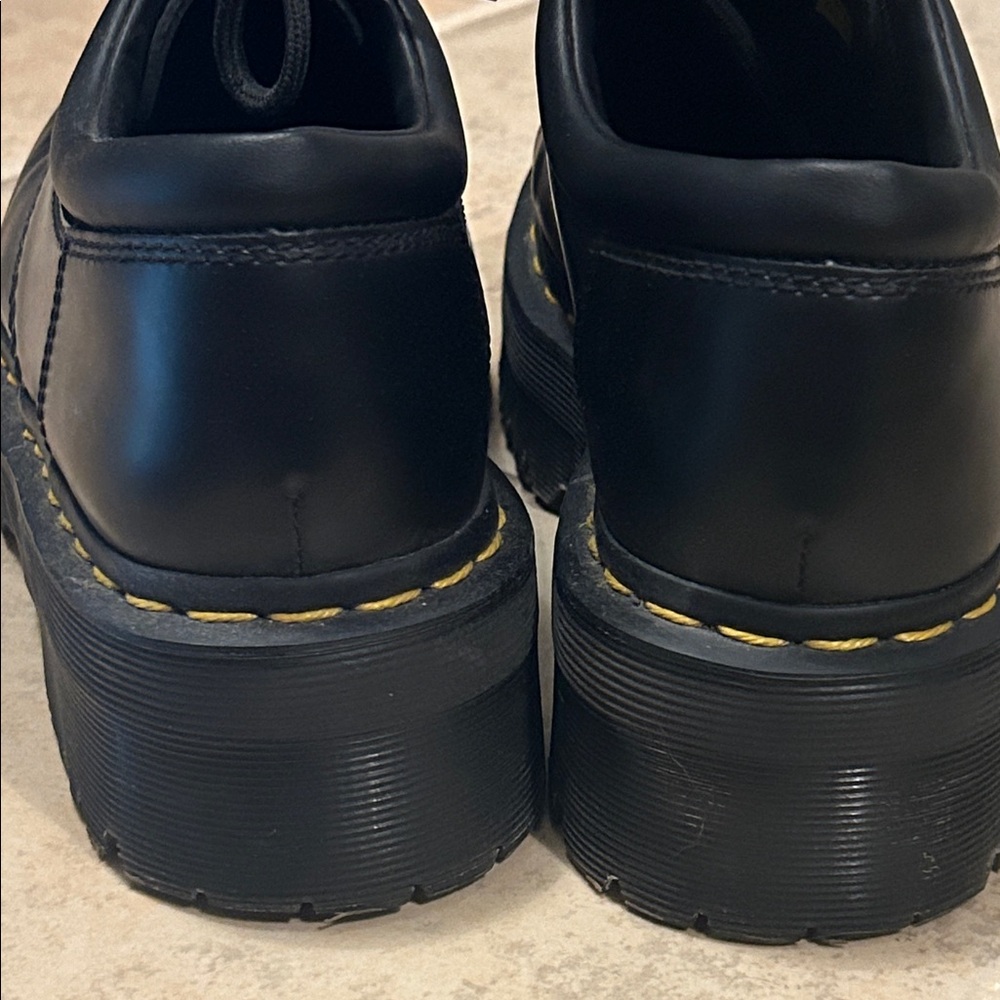 Black Leather Platform Doc Martens - Picture 3 of 5